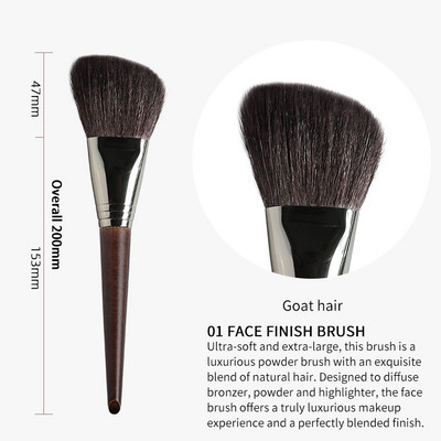 OVW 1 buc. EVIDENTORIAL CONIC PERIĂ PERIE DE FATA INDIVIDUALĂ PERFECTĂ Profesională Pensule de machiaj cosmetică Pudră pentru fard de obraz Baza de fixare