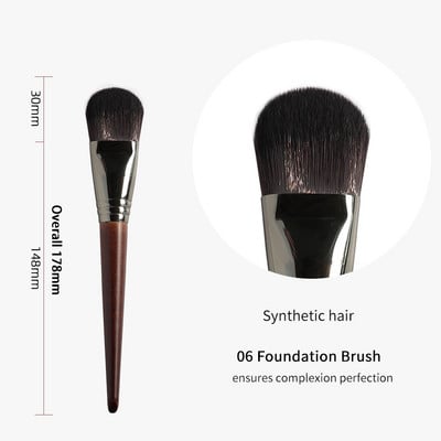 OVW 1 buc. EVIDENTORIAL CONIC PERIĂ PERIE DE FATA INDIVIDUALĂ PERFECTĂ Profesională Pensule de machiaj cosmetică Pudră pentru fard de obraz Baza de fixare