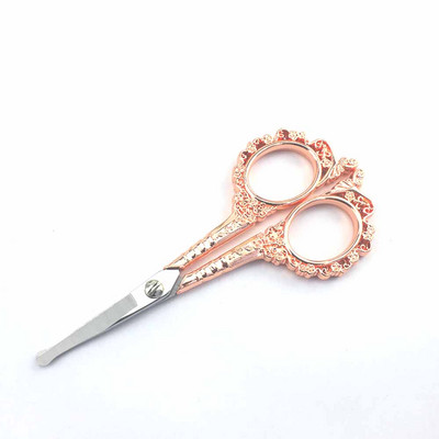 1 buc (7,8*15 cm) foarfece retro din oțel inoxidabil, 6 culori, pentru machiaj/broderie/unghii/trimmer pentru cusut, instrument pentru cuticule foarfece din metal P4006