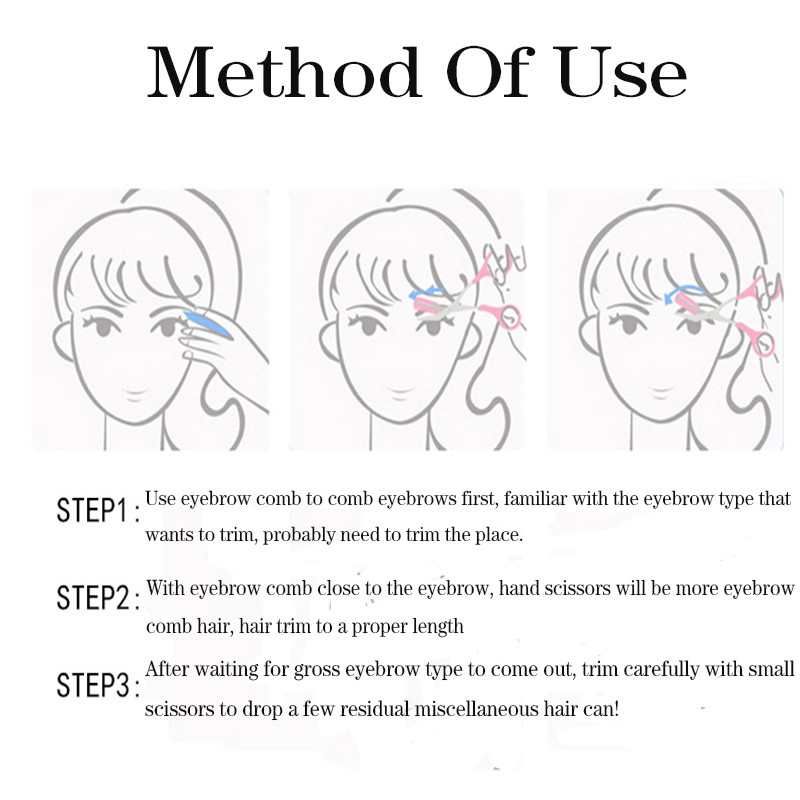 1 kom trimer za obrve škare češalj škare za kosu štipaljke za oblikovanje obrva brijač za make up alate