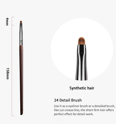 OVW Precision Eyeliner Perie sintetică Mini Beauty Makeup Liner Perie Fibră peri brochas de machiaj de alta calitate 1buc