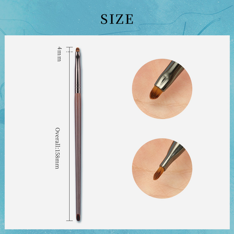OVW Precision Eyeliner Perie sintetică Mini Beauty Makeup Liner Perie Fibră peri brochas de machiaj de alta calitate 1buc