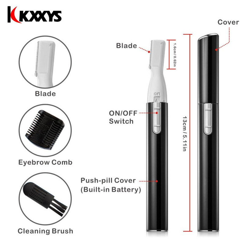 Електрически тример за вежди/Пречистване на вежди по лицето/Мини бръснач за лице/Моментално безболезнен преносим епилатор