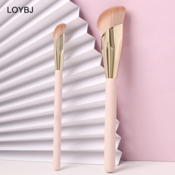 LOYBJ 1/2Pcs Foundation Makeup Brush Oblique Head Liquid Foundation Concealer Cosmetic Blending Brushes Face Contour Beauty Tool