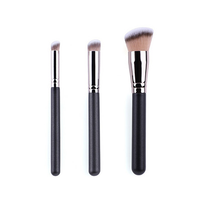 LOYBJ 1/2 buc perie pentru machiaj pentru fond de ten cu cap oblic pentru fond de ten lichid, corector, perii cosmetice pentru amestecare, instrument de frumusețe pentru contur feței