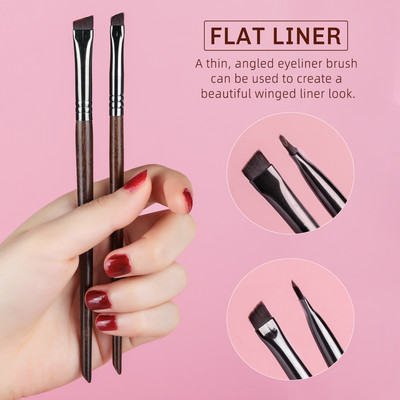 Bethy Beauty Perii pentru sprâncene pentru ochi Pen Liner Pen Perie pentru ochi Set de machiaj Cosmetic Machiaj Instrumente pentru cute 2 buc