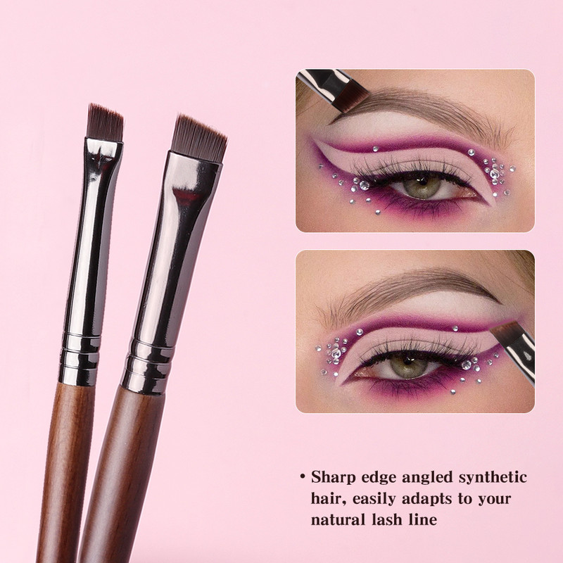 Bethy Beauty Perii pentru sprâncene pentru ochi Pen Liner Pen Perie pentru ochi Set de machiaj Cosmetic Machiaj Instrumente pentru cute 2 buc