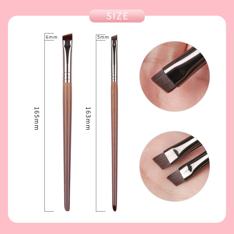 Bethy Beauty Perii pentru sprâncene pentru ochi Pen Liner Pen Perie pentru ochi Set de machiaj Cosmetic Machiaj Instrumente pentru cute 2 buc