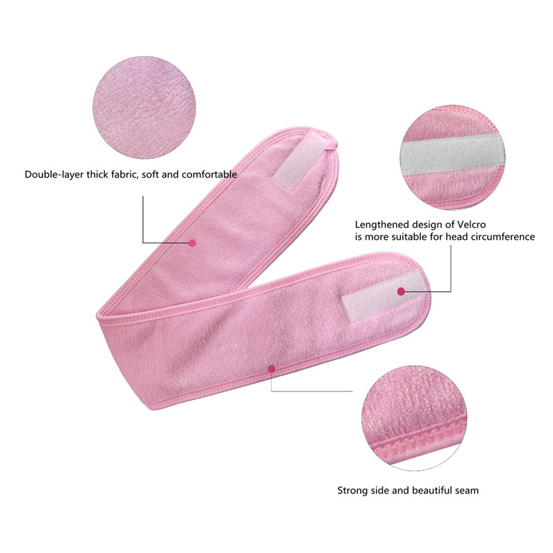 Spa traka za glavu Traka za šminku Frotirna traka za glavu Rastezljivi ručnik Čarobna traka Traka za glavu za skidanje šminke