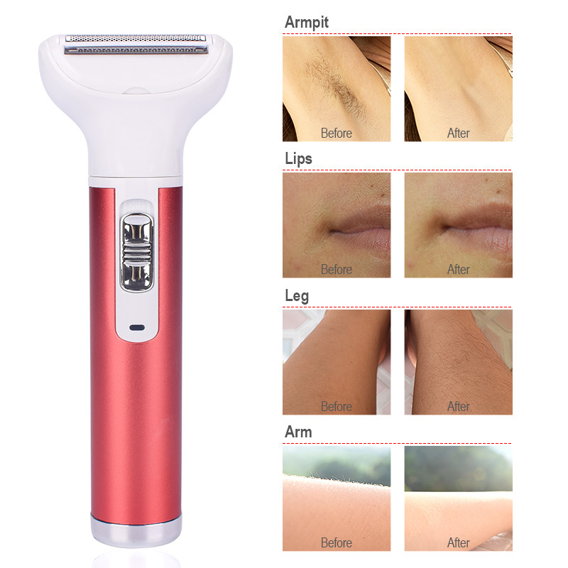 Epilator electric 5 în 1 pentru femei, bikini, sprâncene, nas, tuns doamnă, pentru îndepărtarea părului facial, pe corp, fără durere, aparat de ras pentru femeie.