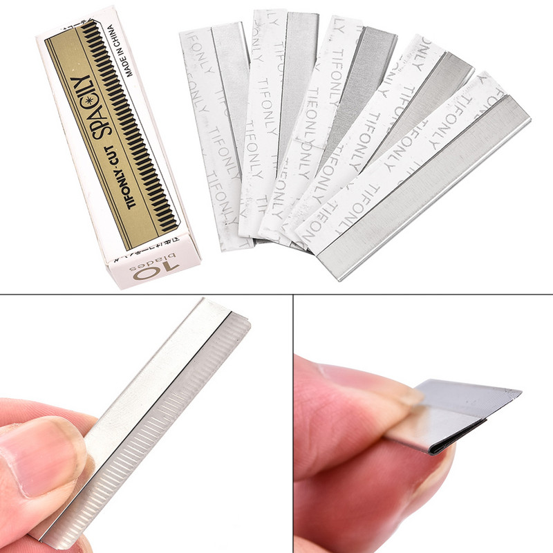 10 buc din oțel inoxidabil pentru sprâncene aparat de tuns aparat de tuns pentru îndepărtarea părului feței lame Shaper aparat de bărbierit femei instrumente de machiaj frumusețe