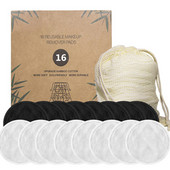 16/20 buc Tampoane demachiante reutilizabile din fibră de bambus Tampoane demachiante lavabile, rotunde, tampoane de bumbac pentru curățarea feței Tampoane de îngrijire a pielii Instrumente cosmetice