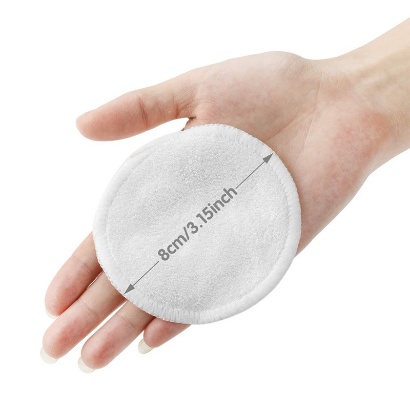 16/20 buc Tampoane demachiante reutilizabile din fibră de bambus Tampoane demachiante lavabile, rotunde, tampoane de bumbac pentru curățarea feței Tampoane de îngrijire a pielii Instrumente cosmetice