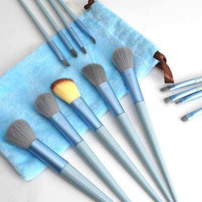 Set de pensule de machiaj moi, pufoase, 10 buc, fond de ten pentru fard de ochi, pudră cosmetică, fard de obraz, amestec de frumusețe, instrument de frumusețe