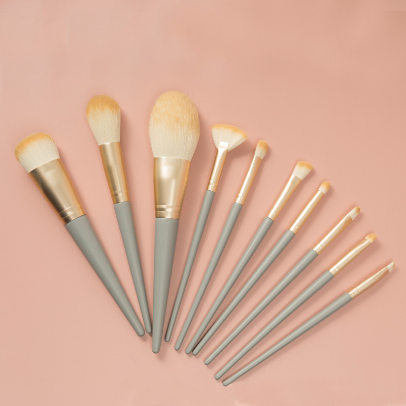 Set de pensule de machiaj moi, pufoase, 10 buc, fond de ten pentru fard de ochi, pudră cosmetică, fard de obraz, amestec de frumusețe, instrument de frumusețe