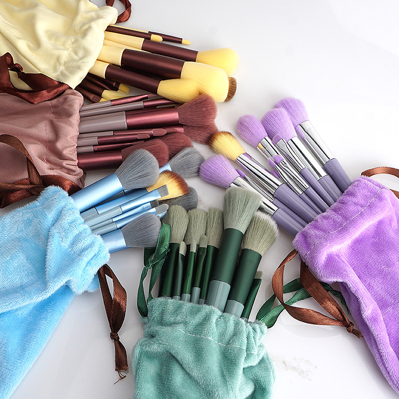 Set de pensule de machiaj moi, pufoase, 10 buc, fond de ten pentru fard de ochi, pudră cosmetică, fard de obraz, amestec de frumusețe, instrument de frumusețe