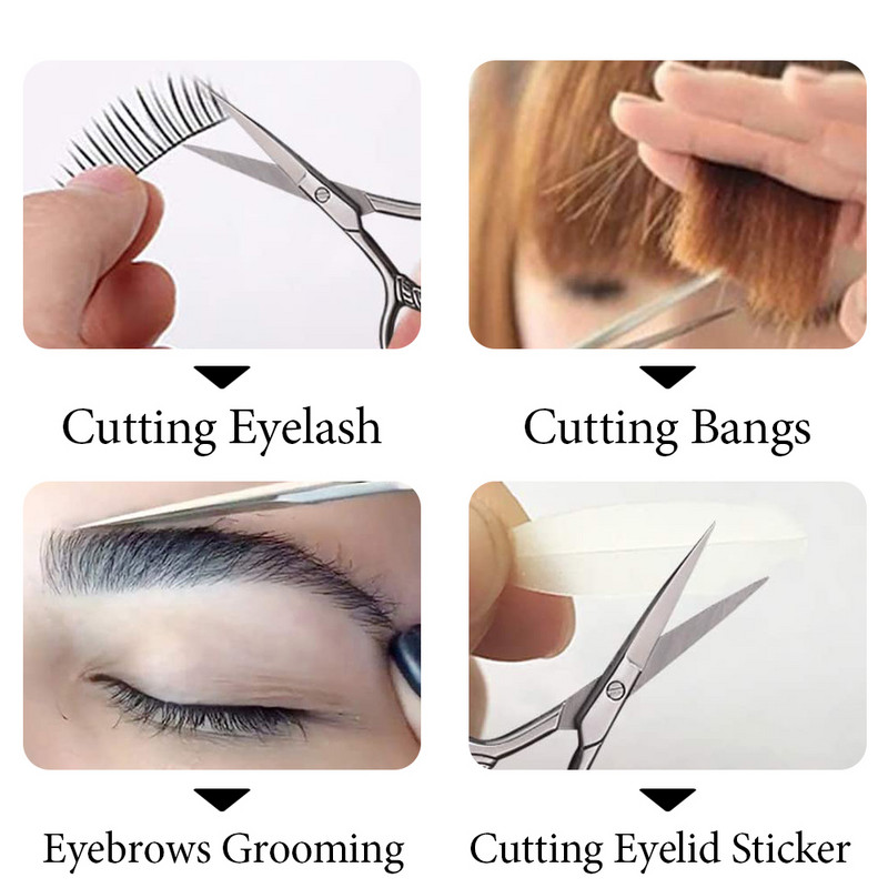 1 buc. foarfece mici de machiaj din oțel inoxidabil pentru sprâncene unghii cuticule trimmer barbi nas pentru bărbierit manichiură foarfece instrumente cosmetice