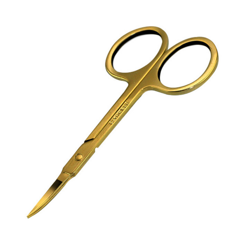 1 buc Foarfece pentru sprâncene de aur Lame de tuns pentru gene din oțel inoxidabil Trimmer drept pentru cot Foarfece pentru tuns pentru nas