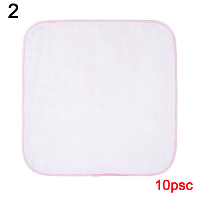 10 buc/lot tampon de curățare a feței moale împrospătarea feței prosop curat din bumbac muselină demachiant tip pătrat Ultra-subțire inofensiv