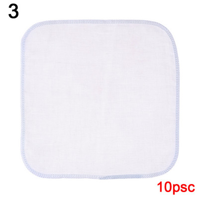 10 buc/lot tampon de curățare a feței moale împrospătarea feței prosop curat din bumbac muselină demachiant tip pătrat Ultra-subțire inofensiv