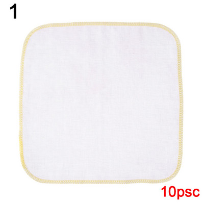 10 buc/lot tampon de curățare a feței moale împrospătarea feței prosop curat din bumbac muselină demachiant tip pătrat Ultra-subțire inofensiv