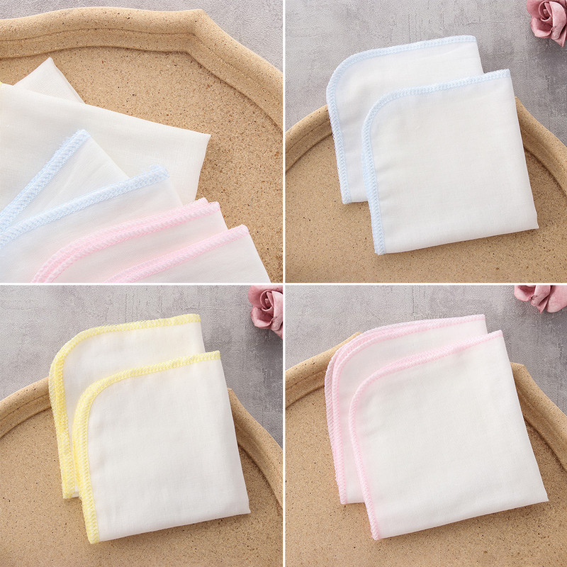 10 buc/lot tampon de curățare a feței moale împrospătarea feței prosop curat din bumbac muselină demachiant tip pătrat Ultra-subțire inofensiv