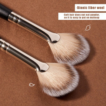 1 ΤΕΜ. Πινέλο Μακιγιάζ Πινέλο Πούδρας Μαύρη λαβή Blush Brush Highlighter Brush Partal Face Powder Brush Beauty Makeup Tools