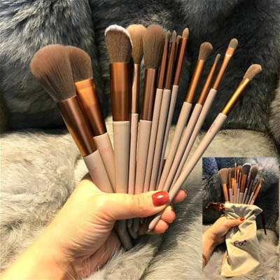 13 vnt Makiažo šepetėlių rinkinys Soft Eye Shadow Foundation Moteriška kosmetikos pudra skaistalai maišymas Grožis Makiažo priemonės Makiažo priemonės
