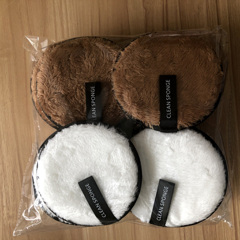 3 buc Fibre Tampă de demachiere Reutilizabilă Curățare Burete Pânză Prosop Cosmetic Puff