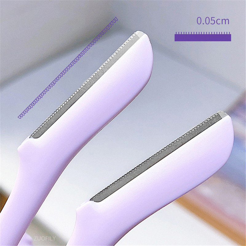 Cute Rabbit Shape Design antakių kirpimo priemonė 2vnt./komplektas veido plaukų šalinimo priemonė Antakių lūpų skustuvas Antakių kirpimo priemonės grožio makiažo įrankių rinkinys