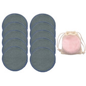 Tampoane demachiante din bambus eco reutilizabile, 10 buc/sac, rondele lavabile, pentru curățarea feței, bumbac, instrument de demachiere