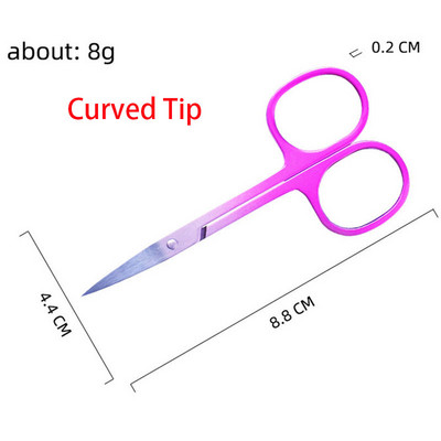 Foarfece pentru sprâncene Instrumente pentru unghii din oțel inoxidabil Foarfece pentru gene pentru sprâncene, nas, multifuncțională, machiaj, instrument de frumusețe