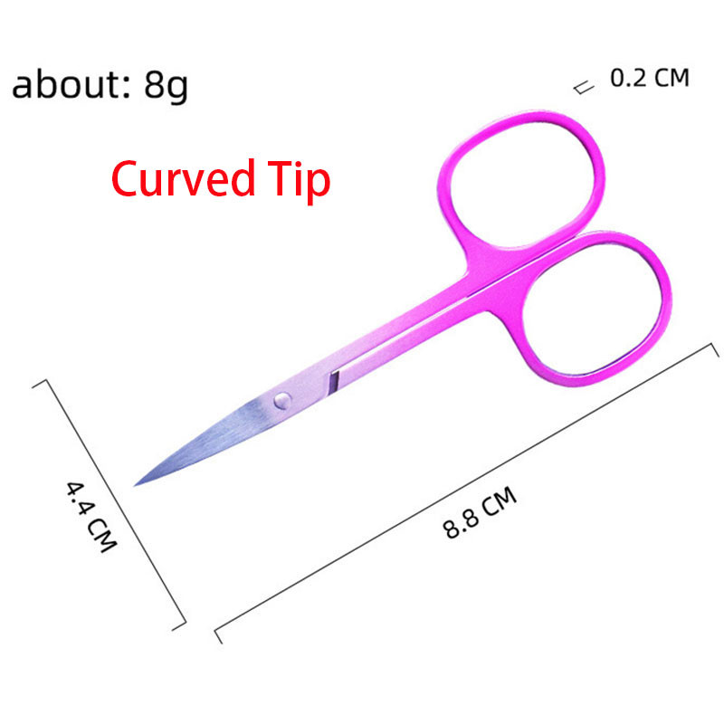Foarfece pentru sprâncene Instrumente pentru unghii din oțel inoxidabil Foarfece pentru gene pentru sprâncene, nas, multifuncțională, machiaj, instrument de frumusețe