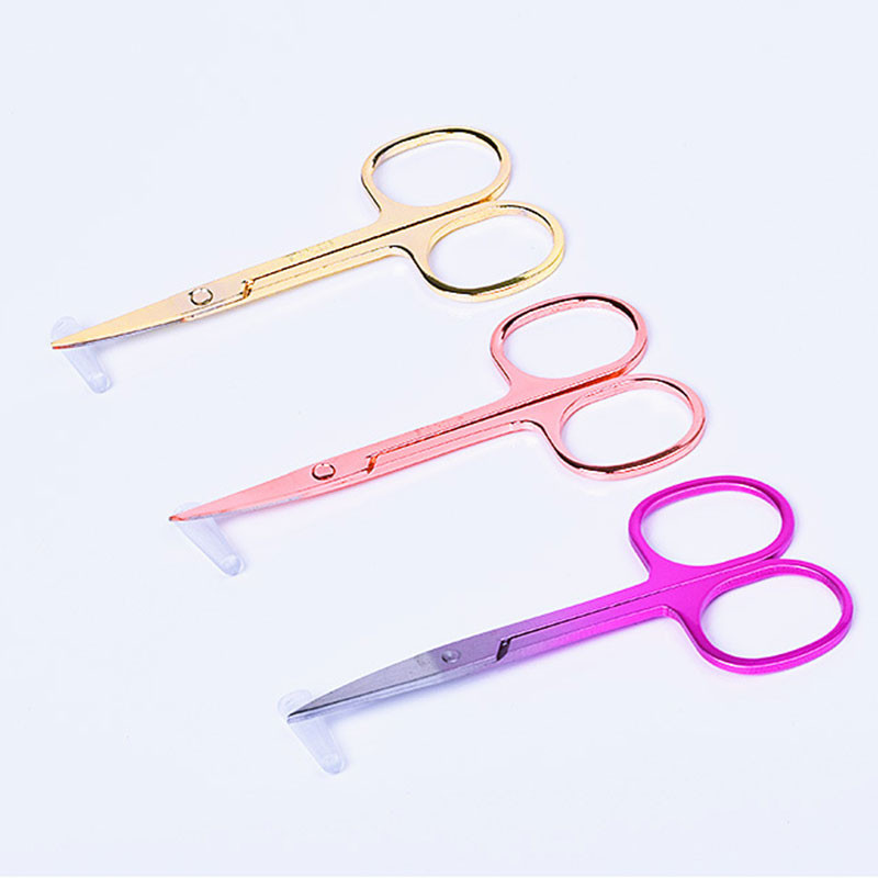 Foarfece pentru sprâncene Instrumente pentru unghii din oțel inoxidabil Foarfece pentru gene pentru sprâncene, nas, multifuncțională, machiaj, instrument de frumusețe