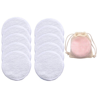 10 bucăți/set tampoane reutilizabile din fibră de bambus, lavabile, rotunde, pentru îndepărtarea machiajului, tampon de bumbac, pentru curățarea feței, instrument cosmetic pentru îngrijirea pielii
