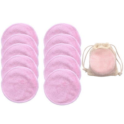 10 bucăți/set tampoane reutilizabile din fibră de bambus, lavabile, rotunde, pentru îndepărtarea machiajului, tampon de bumbac, pentru curățarea feței, instrument cosmetic pentru îngrijirea pielii