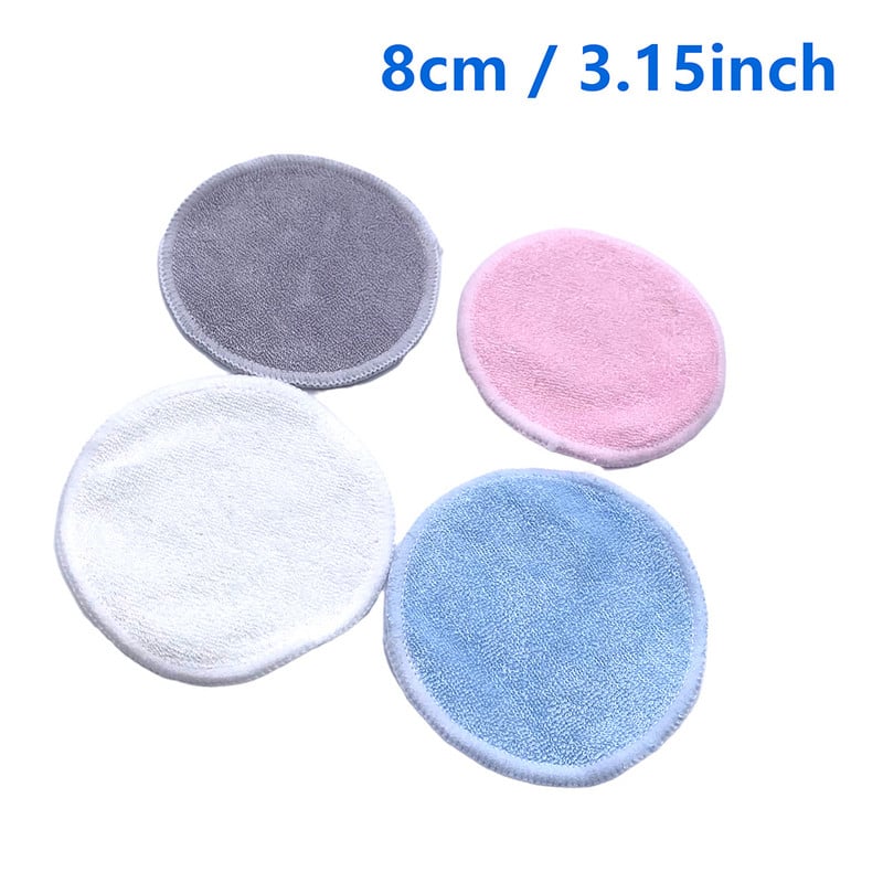 10 bucăți/set tampoane reutilizabile din fibră de bambus, lavabile, rotunde, pentru îndepărtarea machiajului, tampon de bumbac, pentru curățarea feței, instrument cosmetic pentru îngrijirea pielii