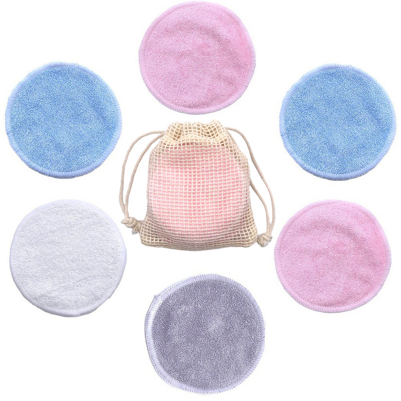 10 bucăți/set tampoane reutilizabile din fibră de bambus, lavabile, rotunde, pentru îndepărtarea machiajului, tampon de bumbac, pentru curățarea feței, instrument cosmetic pentru îngrijirea pielii
