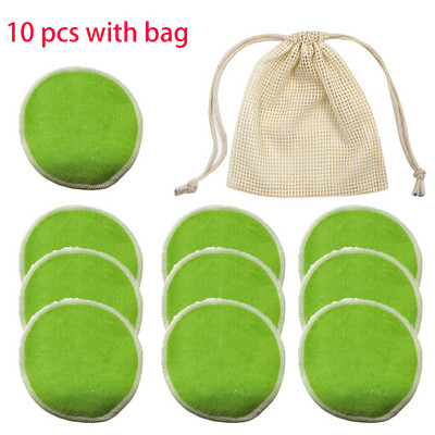 Tampoane demachiante rotunde, reutilizabile, fibră de bambus, lavabile, pentru curățarea feței, bumbac, instrument cosmetic, set combinat de îngrijire a pielii