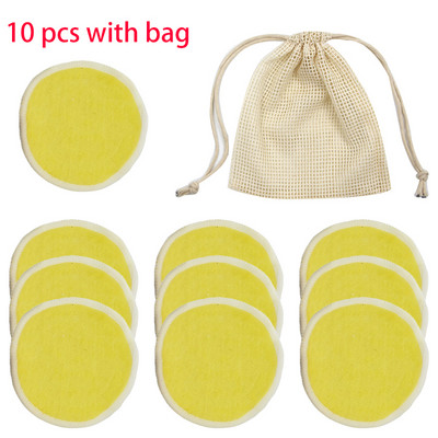 Tampoane demachiante rotunde, reutilizabile, fibră de bambus, lavabile, pentru curățarea feței, bumbac, instrument cosmetic, set combinat de îngrijire a pielii