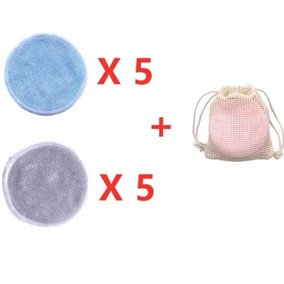 10 bucăți/set tampoane demachiante reutilizabile din bumbac pentru curățarea feței burete de curățare puf pânză pentru fond de ten, instrumente pentru cremă lichidă