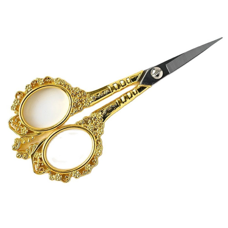 1 buc (7,8 * 15 cm) din oțel inoxidabil 6 culori retro foarfece trimmer metal foarfece cuticule instrument toate pentru manichiura abilitate instrument profesional