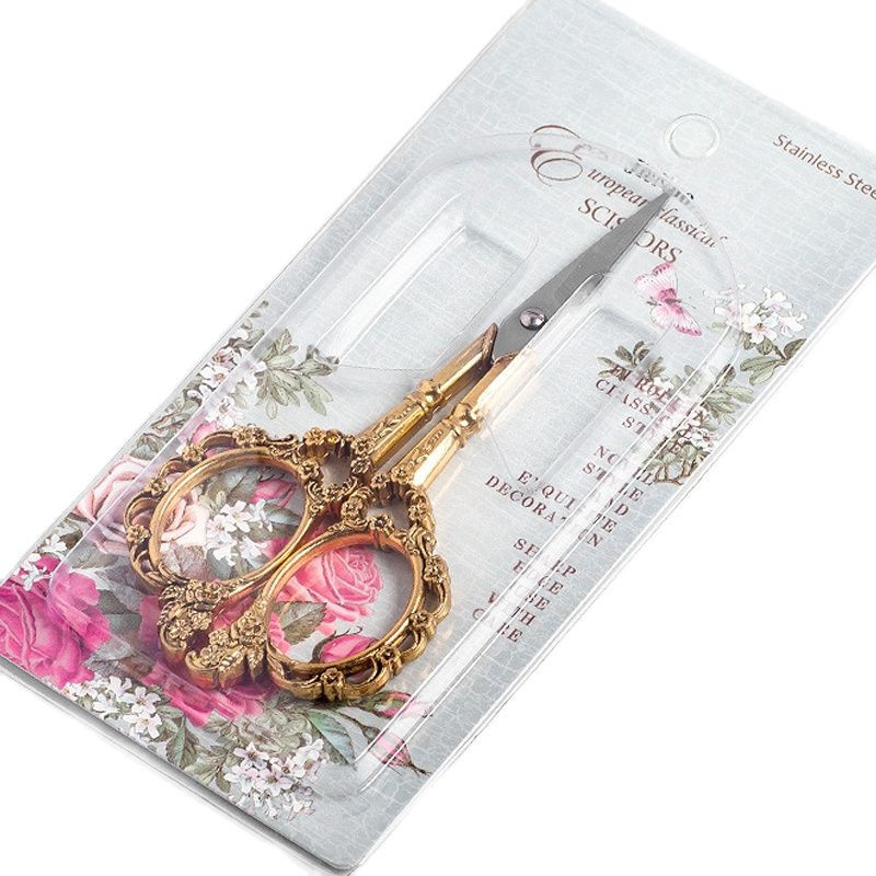 1 buc (7,8 * 15 cm) din oțel inoxidabil 6 culori retro foarfece trimmer metal foarfece cuticule instrument toate pentru manichiura abilitate instrument profesional