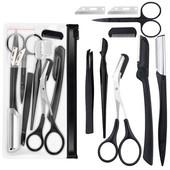 4/6/8/11 buc. Dispozitive de tăiat sprâncene femeie ochi sprancene foarfece pieptene pentru sprâncene aparat de ras pentru îndepărtarea părului pensete perie pentru gene