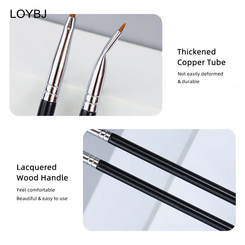 LOYBJ Bend Head Pensula pentru eyeliner Pensula pentru machiaj pentru detaliile ochilor Sub ochi Pensula pentru corector pentru lacrimi Femei Fine Liner Beauty Maquiagem