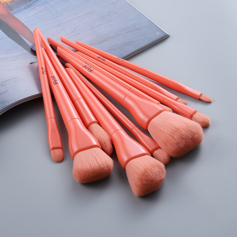 Set de pensule de machiaj bomboane FLD, pudră pentru fond de ten, fard de pleoape, evidenția sprâncenelor, pensulă de amestecare Kabuki, instrumente cosmetice pentru frumusețe