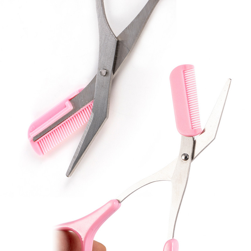 Nerūdijančio plieno antakių kirpimo mašinėlės spalvos titano žirklės su šukomis išimamos veido plaukų šalinimo skutimosi kirpimo priemonės makiažo priedai