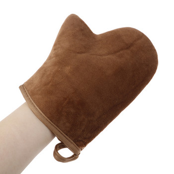Кафява ръкавица за пръсти Многократна употреба Ръкавица за самозагаряне на тяло Апликатор Ръкавици за тен Крем-лосион Мус Почистваща ръкавица за тяло Самобронзант