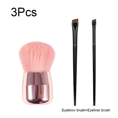 Perie pentru pudră liberă Perie de machiaj cu cap de ciupercă Set de pensule pentru pudră unică Perie pentru pudră de machiaj Perie pentru fard de obraz cu păr moale