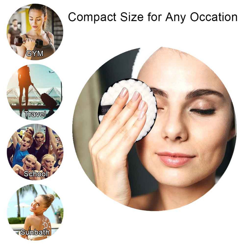 3/4 buc. Tampoane reutilizabile de demachiaj din bumbac Discuri în sus Îndepărtați depozitare șervețele lavabile pentru machiaj din microfibră pentru curățarea feței.